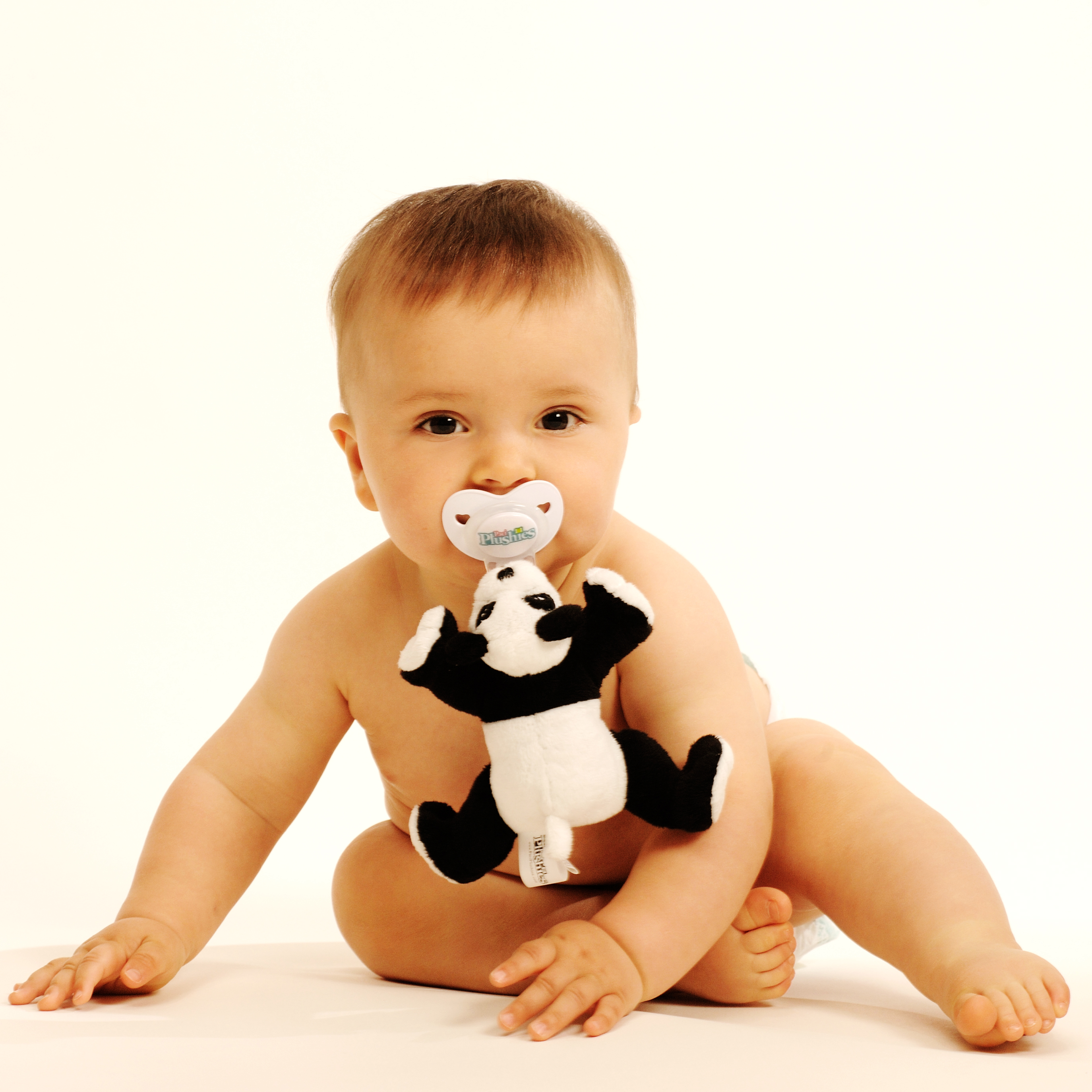 baby pacifier with stuffed animal